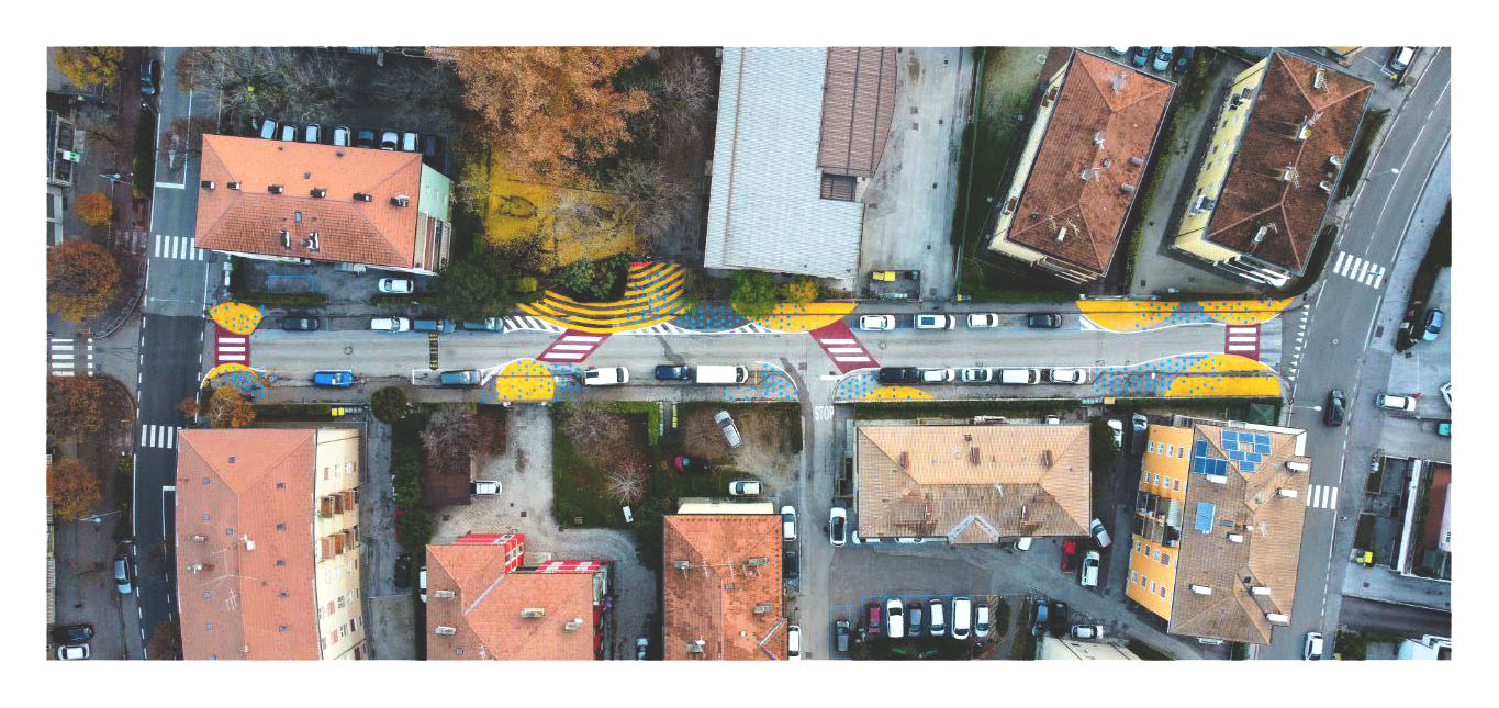 Intervento di urbanistica tattica in via Riccardo Zandonai